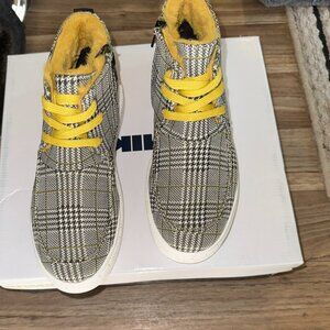 Romika Womens Helsinki 02 Boot Black Yellow Merino Kombi Sz 38 US 7 Plaid